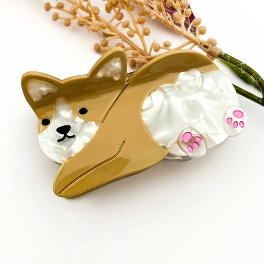 PLAYFUL CORGI HAIR CLAW