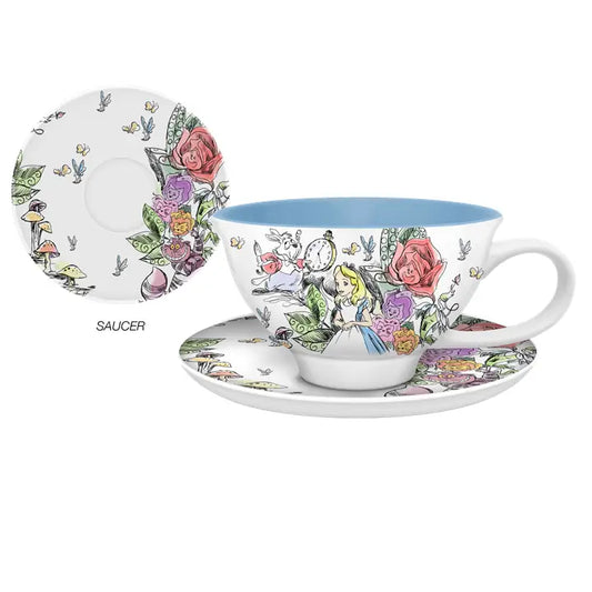 DISNEY ALICE IN WONDERLAND TEACUP AND SAUCER SET