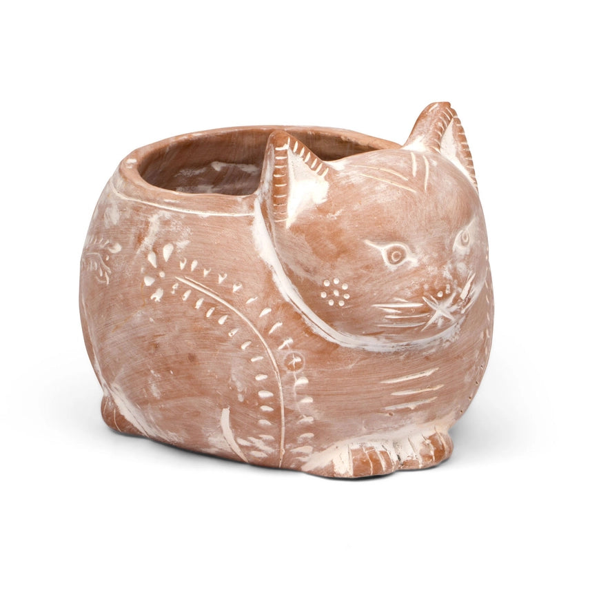 TERRACOTTA CAT PLANTER