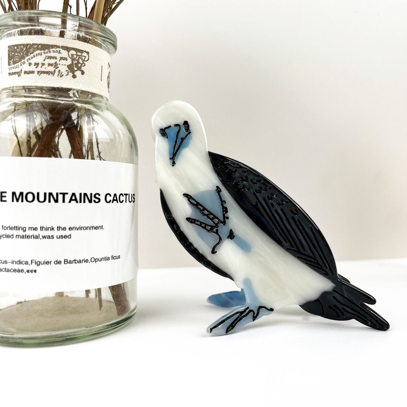 BLUE FOOTED BOOBY BIRD HAIR CLAW