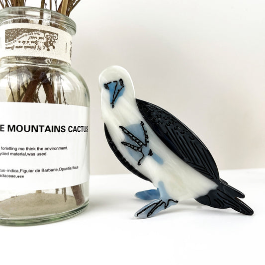 BLUE FOOTED BOOBY BIRD HAIR CLAW CLIP