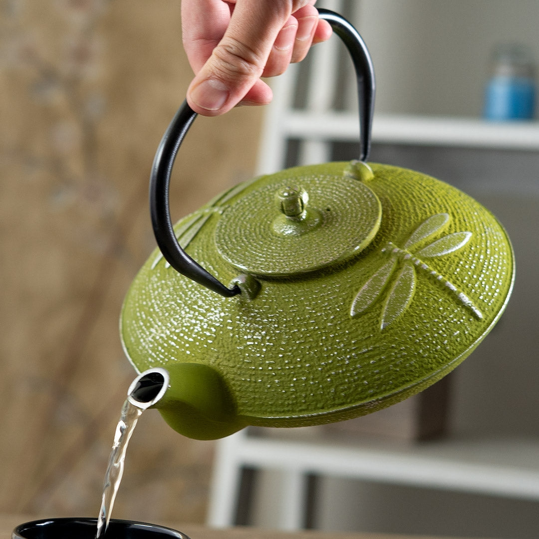 TETSUBIN TEAPOT (GREEN DRAGONFLY)