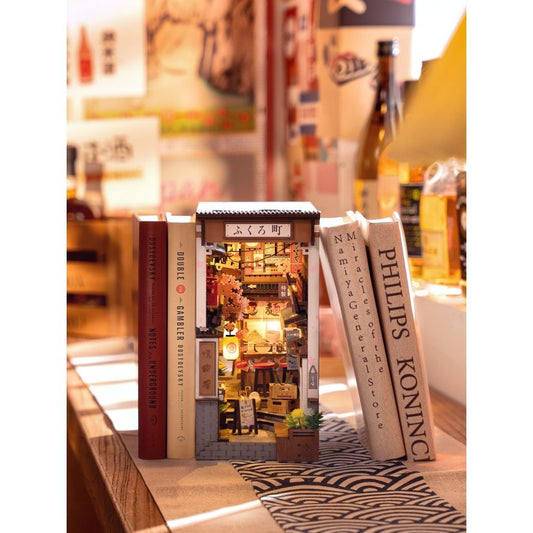 SAKURA WINE ALLEY 3-D WOODEN MINIATURE BOOK NOOK KIT