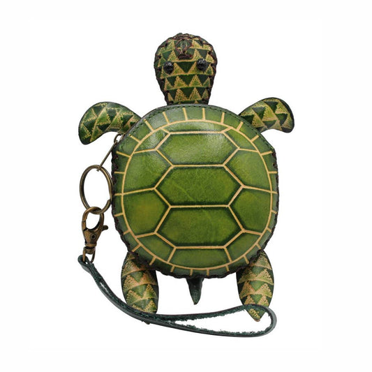 LEATHER GREEN TURTLE COINPURSE