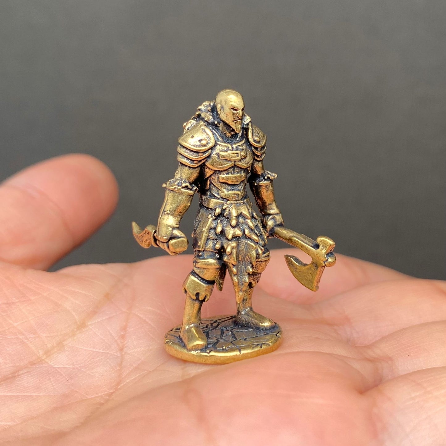 MINIATURE BRASS VIKING WARRIOR
