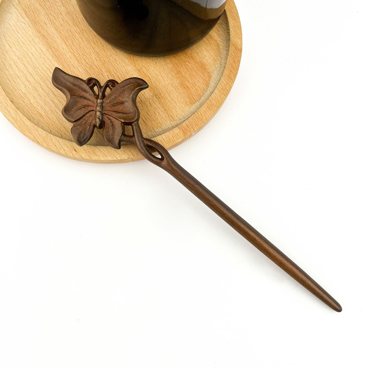 SANDALWOOD BUTTERFLY HAIR STICK