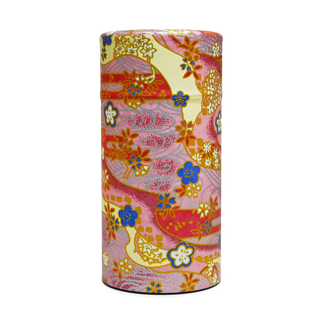 DOUBLE LID TEA CONTAINER GOLDEN SAKURA 7.04 oz
