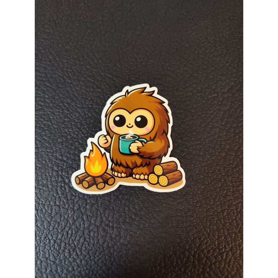 BIGFOOT AND COFFEE STICKER