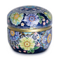 DOUBLE LID TEA CONTAINER NAVY SAKURA 3.52 oz