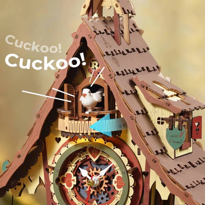 CUCKOO CLOCK MECHANICAL 3D WOODEN PUZZLE