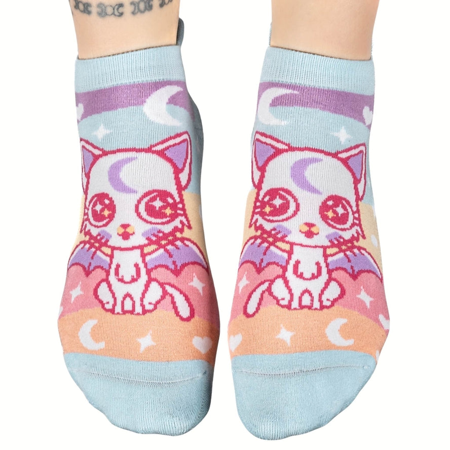 MYSTIC KITTY ANKLE SOCKS BY FOOTCLOTHES