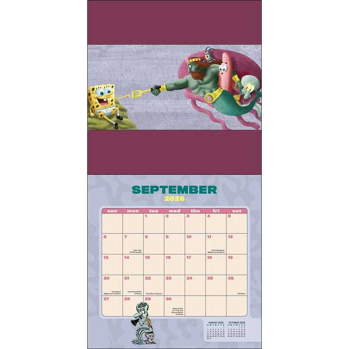 SPONGEBOB SQUAREPANTS 2026 WALL CALENDAR (INCLUDES STICKERS)