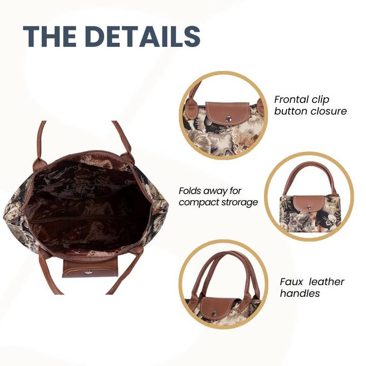 CAT FOLDAWAY TOTE BAG