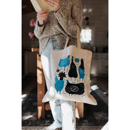 FUNKY CHICKENS TOTE BAG