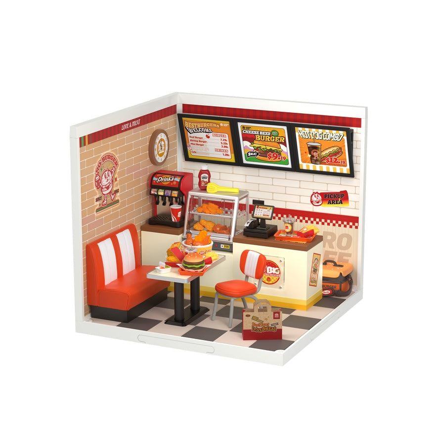 YUM YUM BURGERS 3-D WOODEN MINIATURE KIT