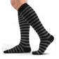 SMOKE AND BLACK STRIPES KNEE HIGH SOCKS BY FOOTCLOTHES