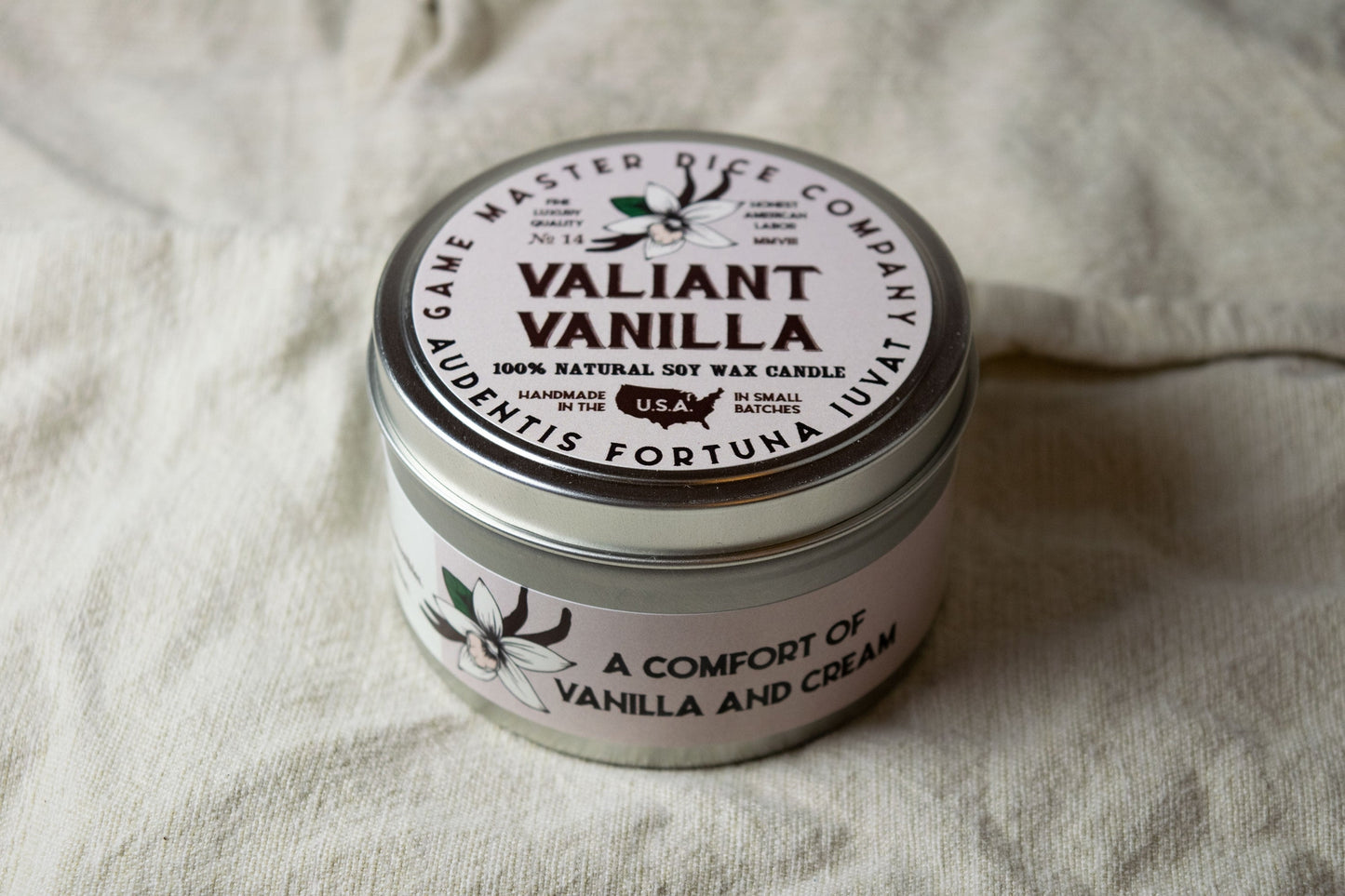 VALIANT VANILLA 8oz GAMING CANDLE
