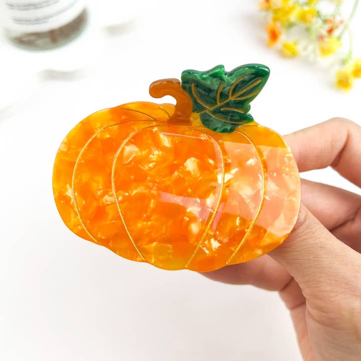 MARBLED PUMPKIN HAIR CLAW