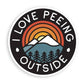 I LOVE PEEING OUTSIDE STICKER