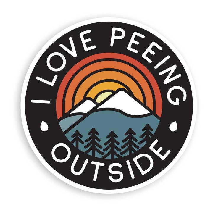 I LOVE PEEING OUTSIDE STICKER