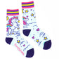 CUTE UNICORN CREW SOCKS BY FOOTCLOTHES