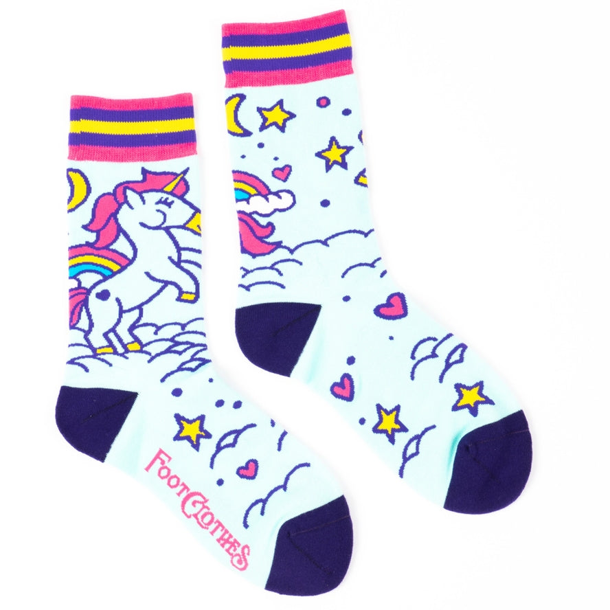 CUTE UNICORN CREW SOCKS BY FOOTCLOTHES