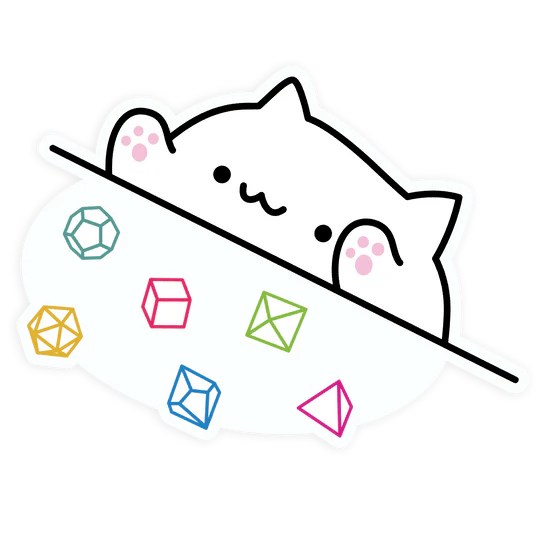 BONGO DICE CAT VINYL STICKER