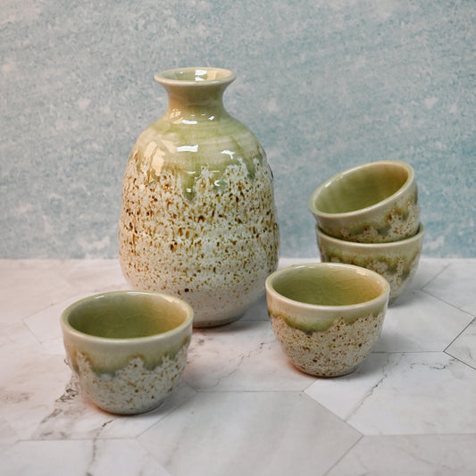 WABI SABI CELADON SAKE SET