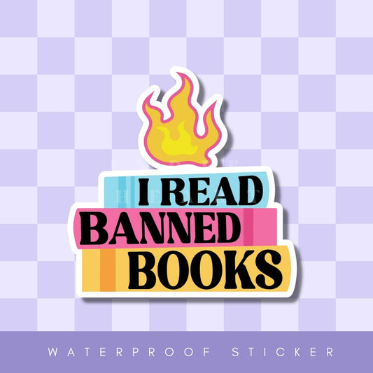 I READ BANNED BOOKS STICKER