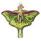 LUNA MOTH GLASS HOLIDAY ORNAMENT