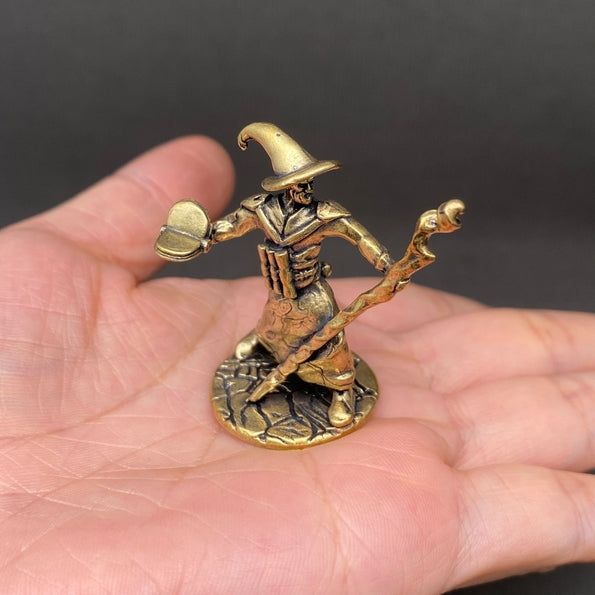 MINIATURE BRASS WIZARD