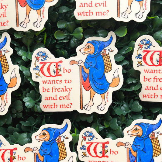 MEDIEVAL FOX VINYL STICKER