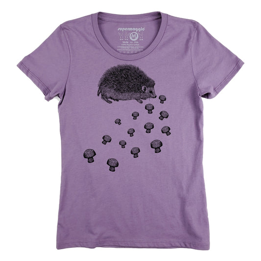 FORAGING HEDGEHOG WOMEN'S TEE BY SUPERMAGGIE