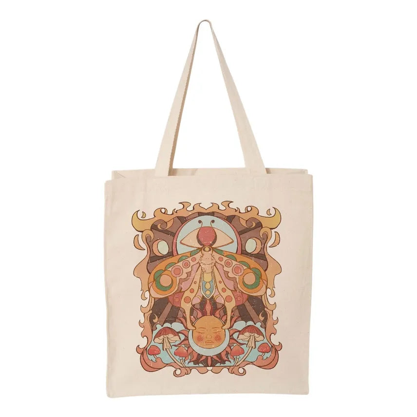 BOHO MOTH TOTE BAG