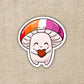 LESBIAN PRIDE MUSHROOM STICKER