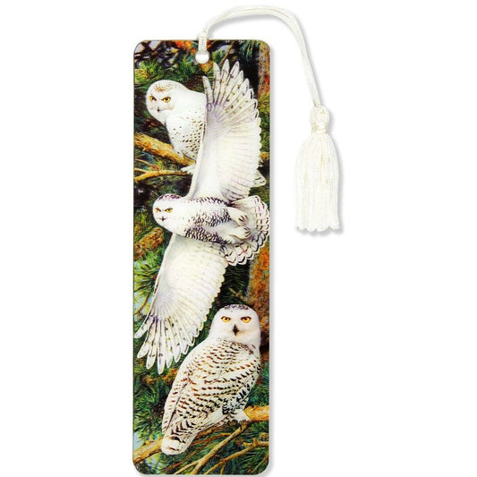 SNOWY OWLS 3D BOOKMARK