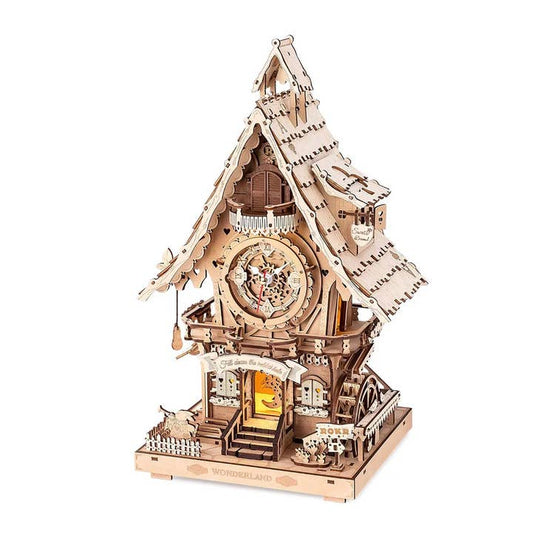 WOODEN CUCKOO CLOCK (WOODEN COLOR) 3D PUZZLE