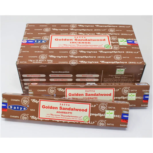 SATYA GOLDEN SANDALWOOD INCENSE STICK
