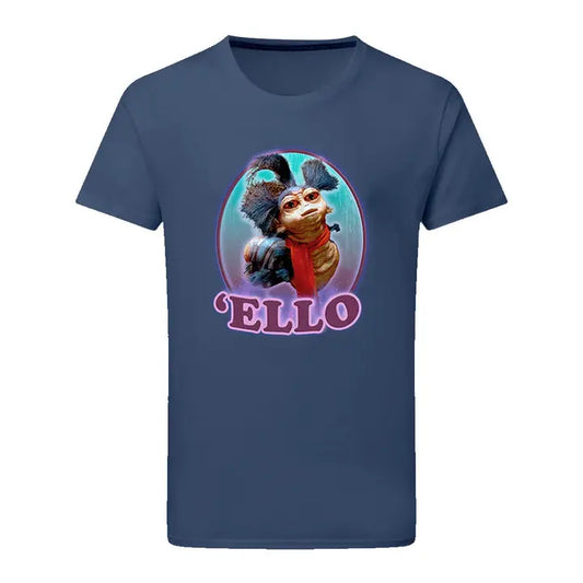 THE LABYRINTH ELLO WORM T-SHIRT NAVY