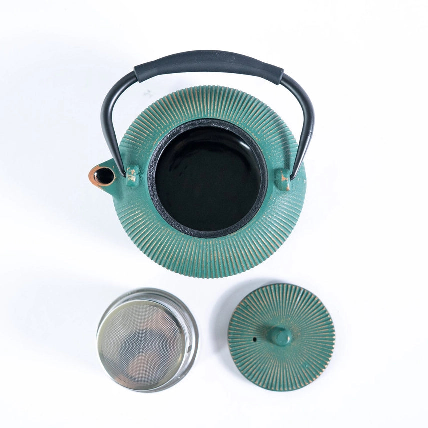 TOKUSA FOREST GREEN 33oz CAST IRON TEA POT