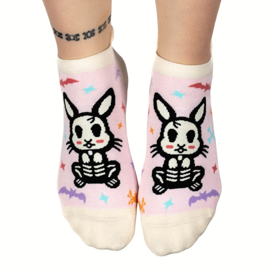 SKELLY BUNNY ANKLE SOCKS BY FOOTCLOTHES