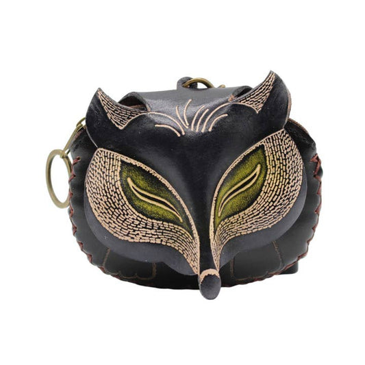 LEATHER BLACK FOX COIN PURSE