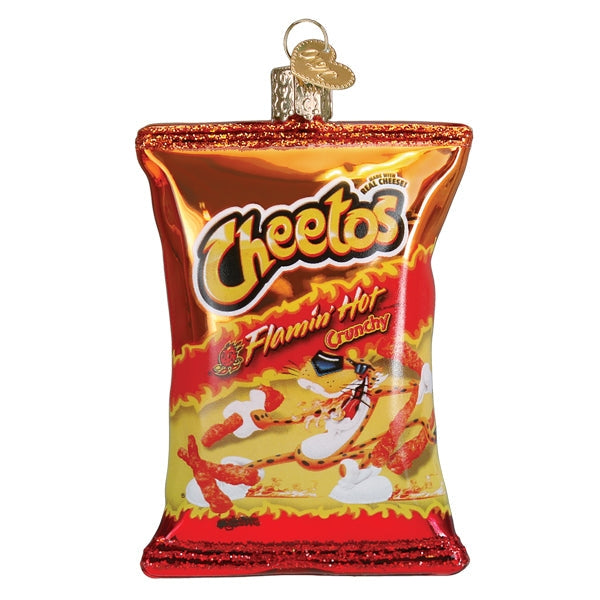 FLAMIN' HOT CHEETOS GLASS HOLIDAY ORNAMENT