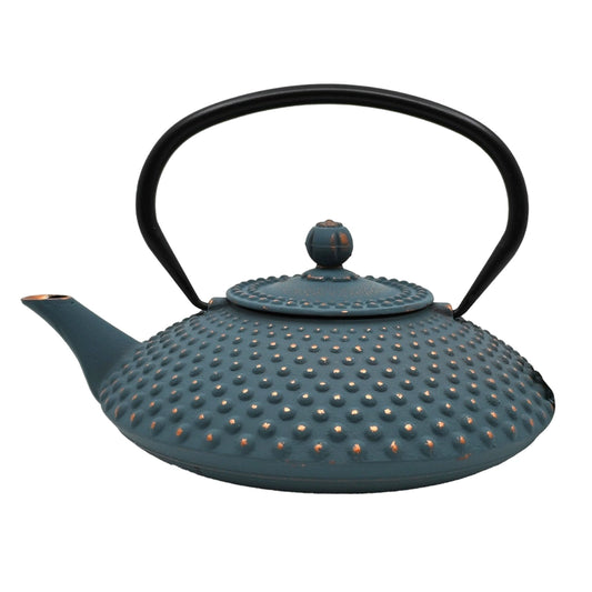 TEAL BLUE HOBNAIL TEA POT