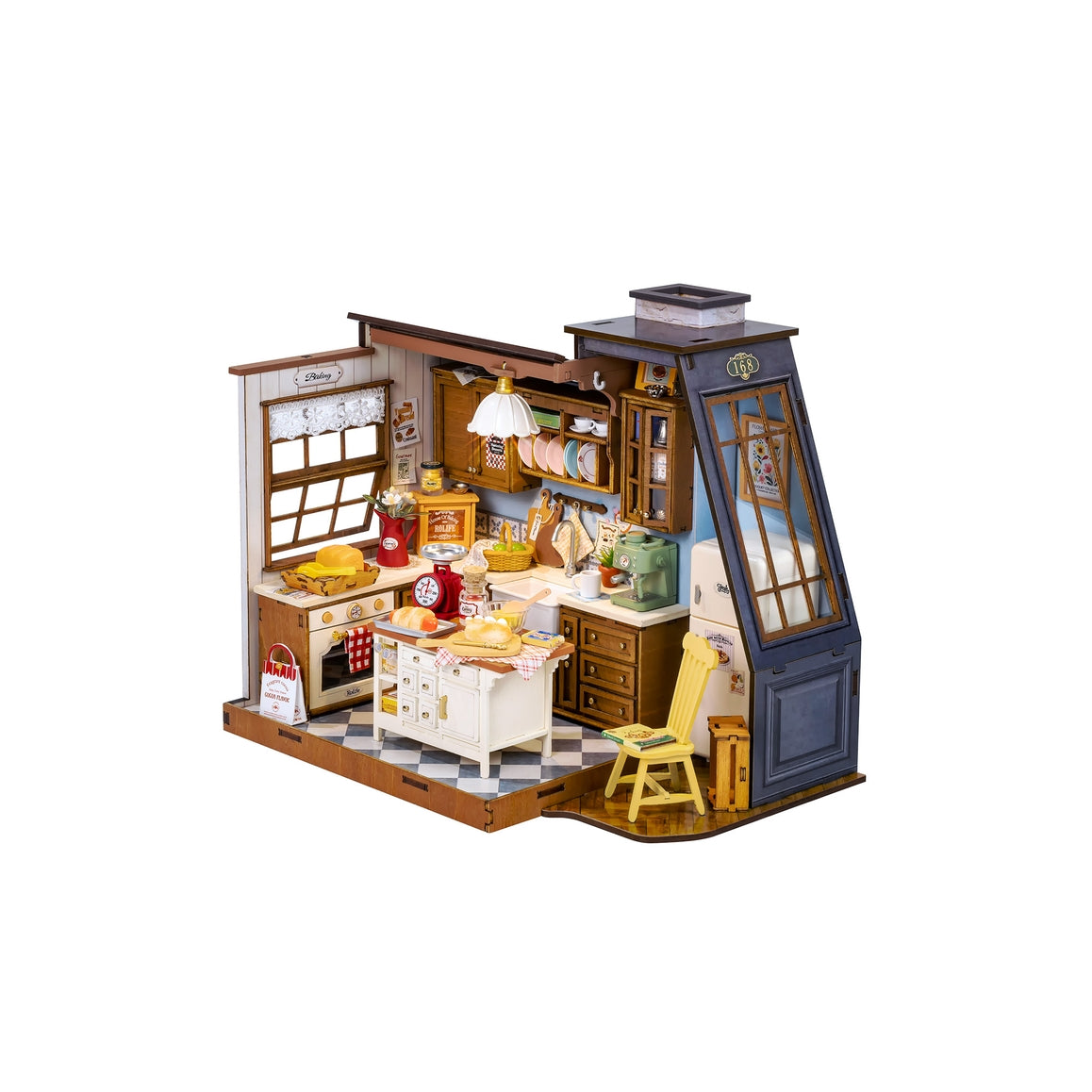 BAKING KITCHEN DIY WOODEN MINIATURE KIT