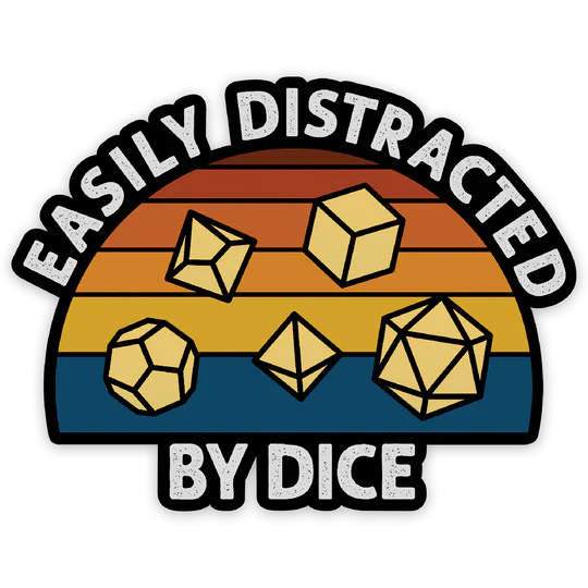 EASILY DISTRACTED VINYL STICKER