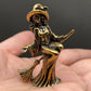 MINIATURE BRASS WITCH