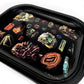SMALL METAL DARK GEMSTONES AND CRYSTALS TRINKET TRAY