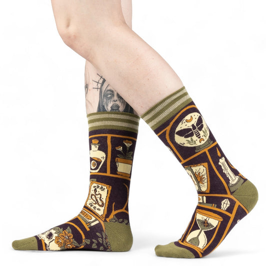 CABINET OF CURIOSITIES CREW SOCKS BY FOOTCLOTHES