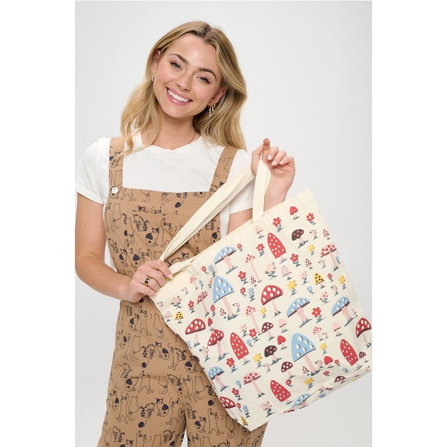 RETRO MUSHROOM TOTE BAG